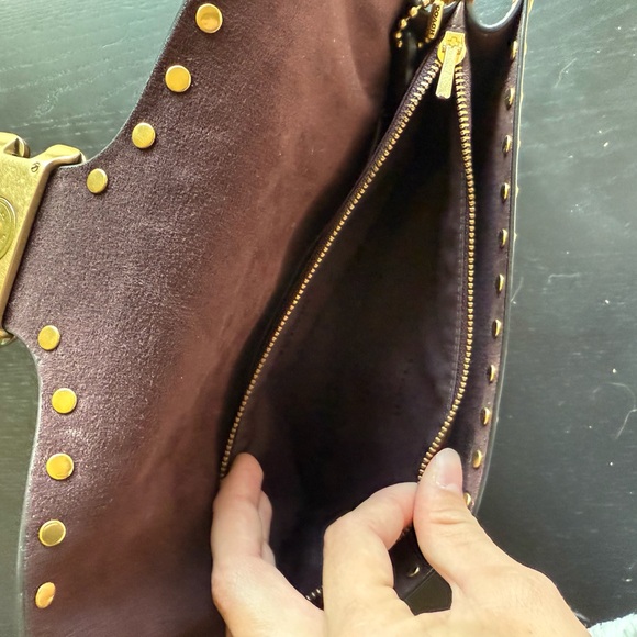 Coach Black and Brown Shoulder Bag with Gold Accents - Picture 7 of 13